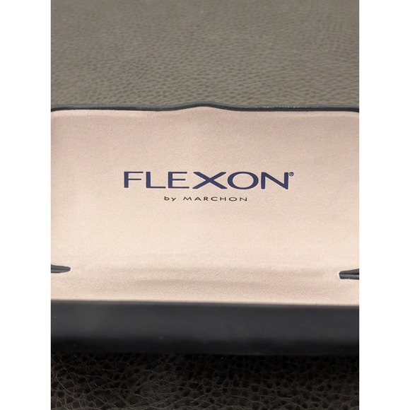 Genuine Flexon Designer Eyeglass Sunglass Hard Shell Case Dark Blue / Charcoal - Picture 8 of 13